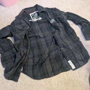 Superdry Denim Jacket with Green and White Label